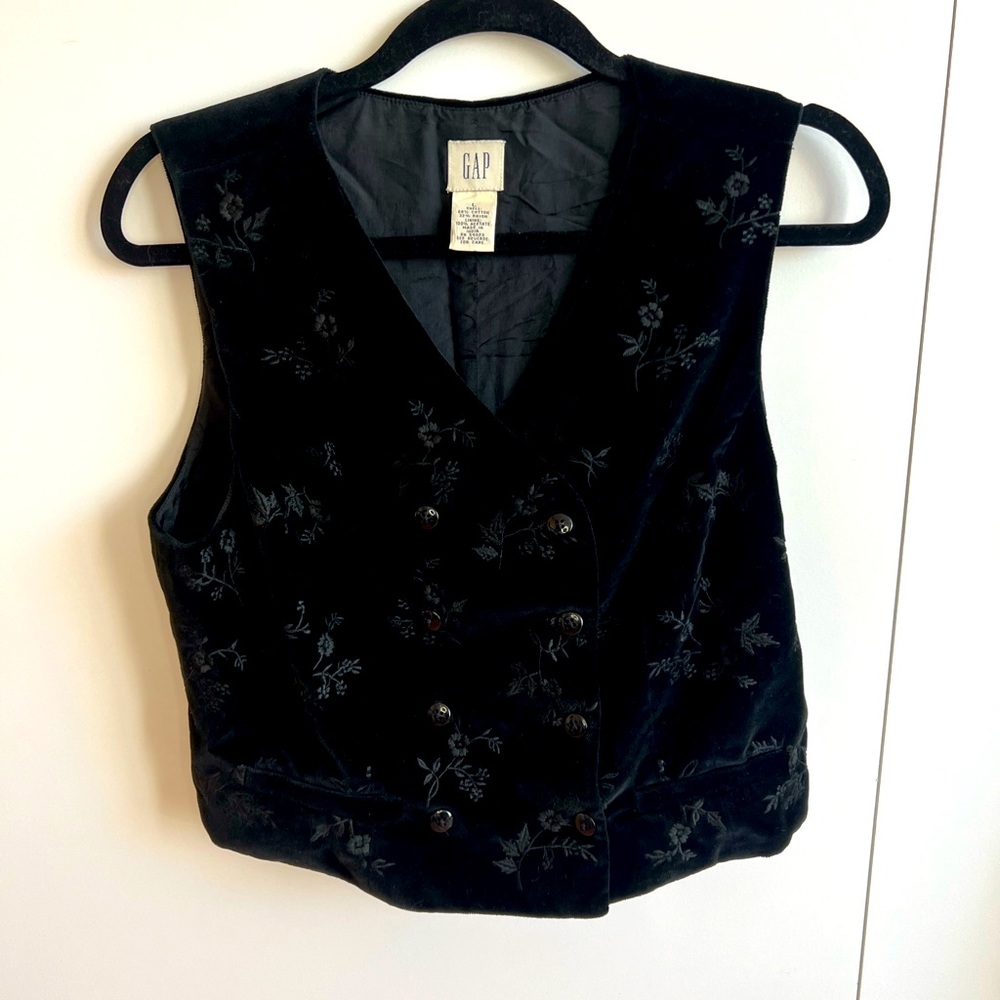 Velvet Embroidered Vest